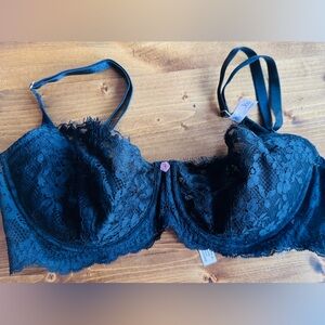 Victoria’s Secret Dream Angels Black Lace Bra 36D NWT